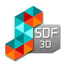 logo app SDF 3D