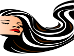 ilustración de la cabeza de una mujer con cabello largo
