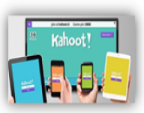 Logo de kahoot y imágenes de distintos dispositivos